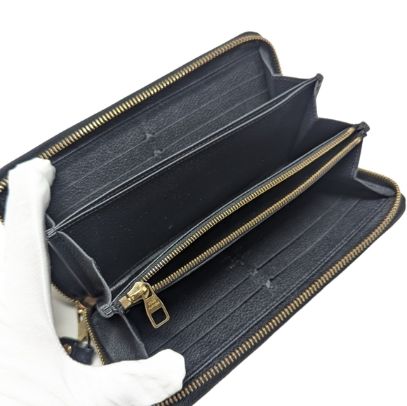 Louis Vuitton Monogram Empreinte Zippy Wallet in Noir Black Leather - Picture 3 of 14